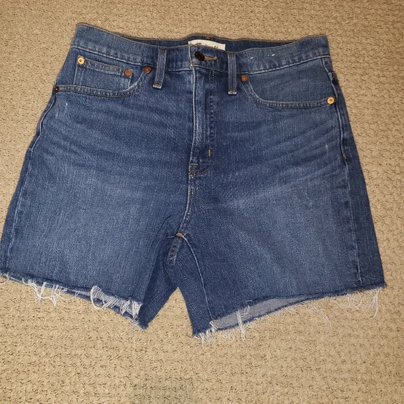 Madewell Cutoff High Rise Denim HIGH RISE Shorts Size 28 EUC - Picture 2 of 11